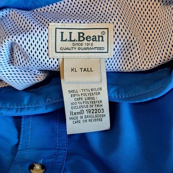 NWOT L.L.BEAN MEN'S XL TALL VENTED MESH BUTTON SHIRT Outdoor Camping Fishing - Picture 9 of 11